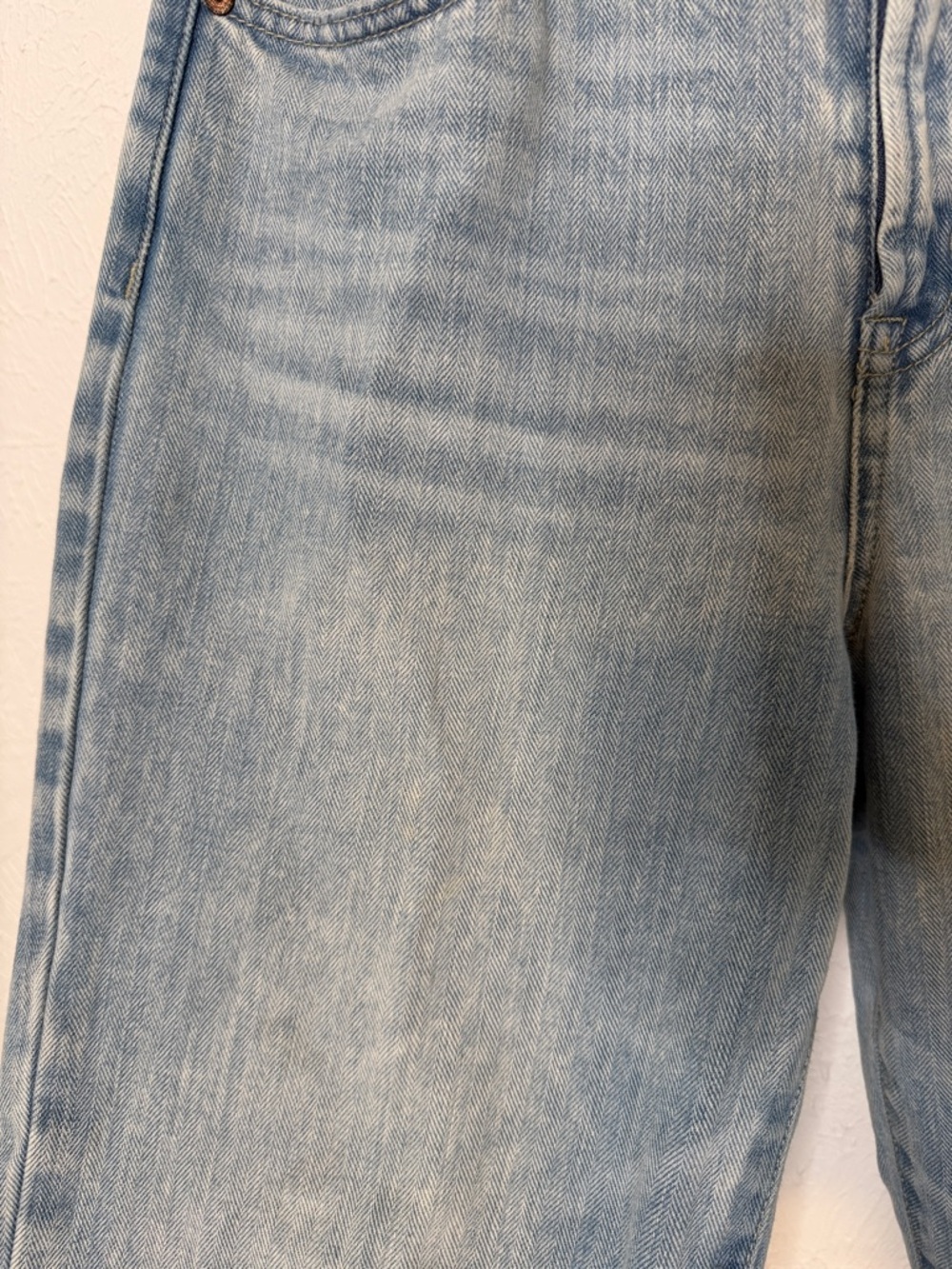 Sincerely Jules Women's Light Wash subtle Stripped Straight Jeans Size 5/27 - Picture 12 of 13